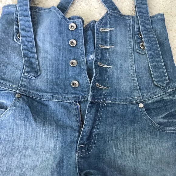 Rock Revolution Denim Short Overalls - Picture 3 of 4